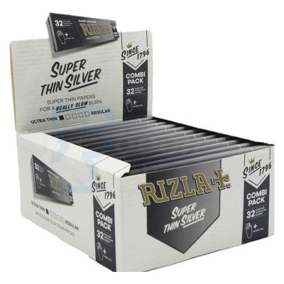 Rizla kit cartina silver lunga con tips 1x24