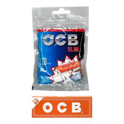 Filtri OCB slim size in bag con cartine corte arancio o blu